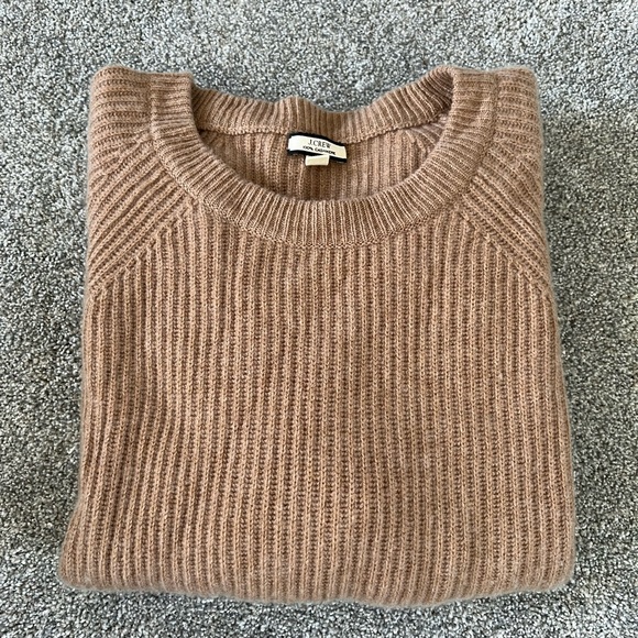 J. Crew - Ribbed Cashmere Oversized Crewneck Sweater - Picture 3 of 4
